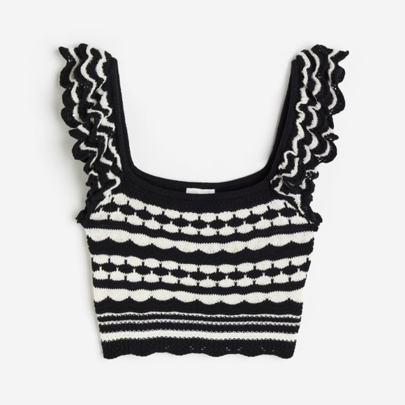 H&M Crochet Look Crop Top - Picture 1 of 10